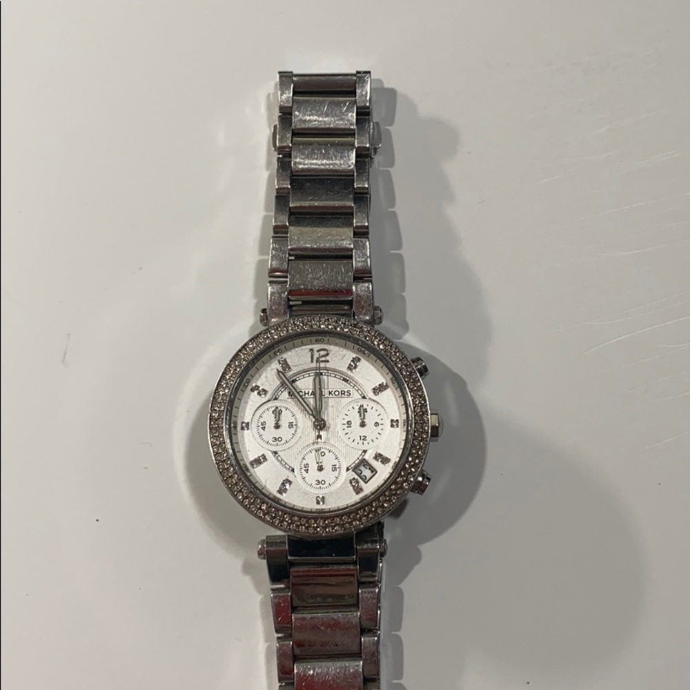 Michael Kors silver metal watch